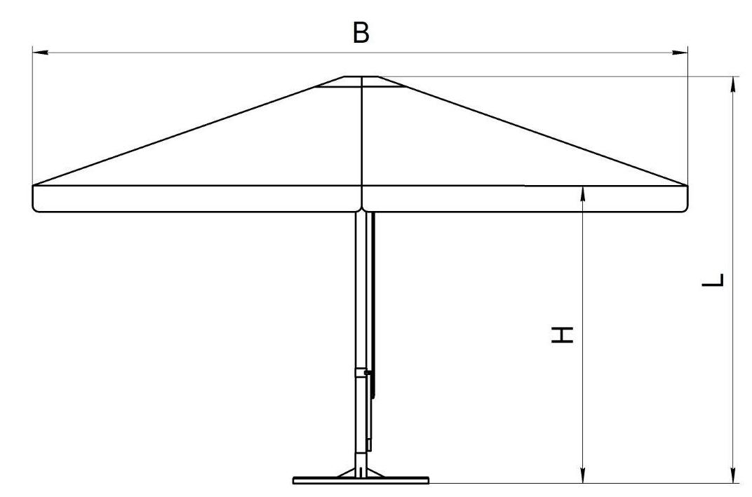 Схема зонта квадратного